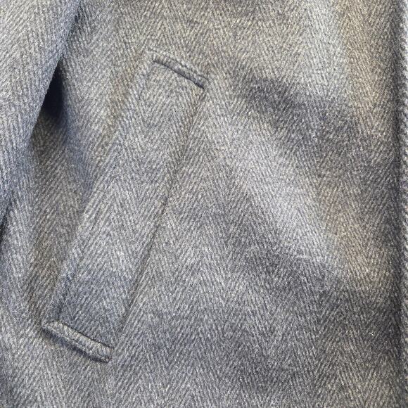 LAUREN by Ralph Lauren Vtg Grey Men’s Long Trench Wool Blend Overcoat Size‎ 42L - Picture 10 of 16